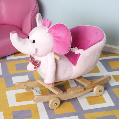 Adahy Plush Kid Ride on Elephant Rocker