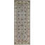 Wool Oriental Area Rug in Olive/Ivory/Light Blue