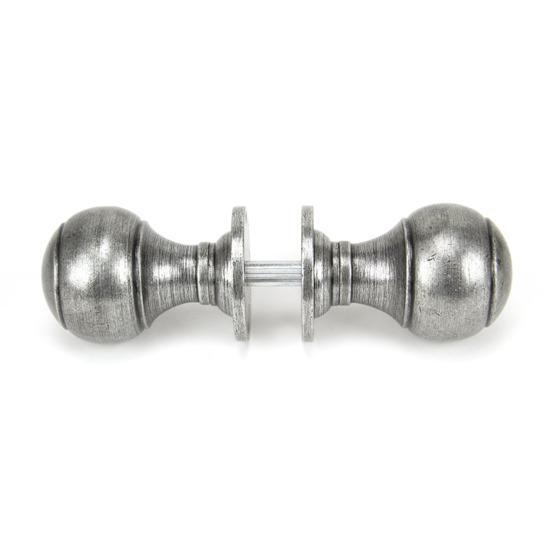 Regency Mortice/Rim Knob Set, Pewter Patina
