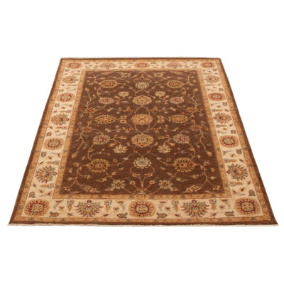 Tapis brun foncé noué à la main One Of Kind 5 pi 5 po x 8 pi 2 po Jamshidpour