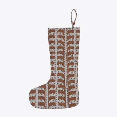 Chaussette de Noël en mélange de lin Earthy Brown Garud