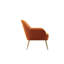 Fauteuil Comfy en velours orange vif - offre une option de sièges confortables. Fauteuil de style Mid-Century moderne, fontaine, pieds dorés, assemblage facile pour différents espaces (orange-472530137