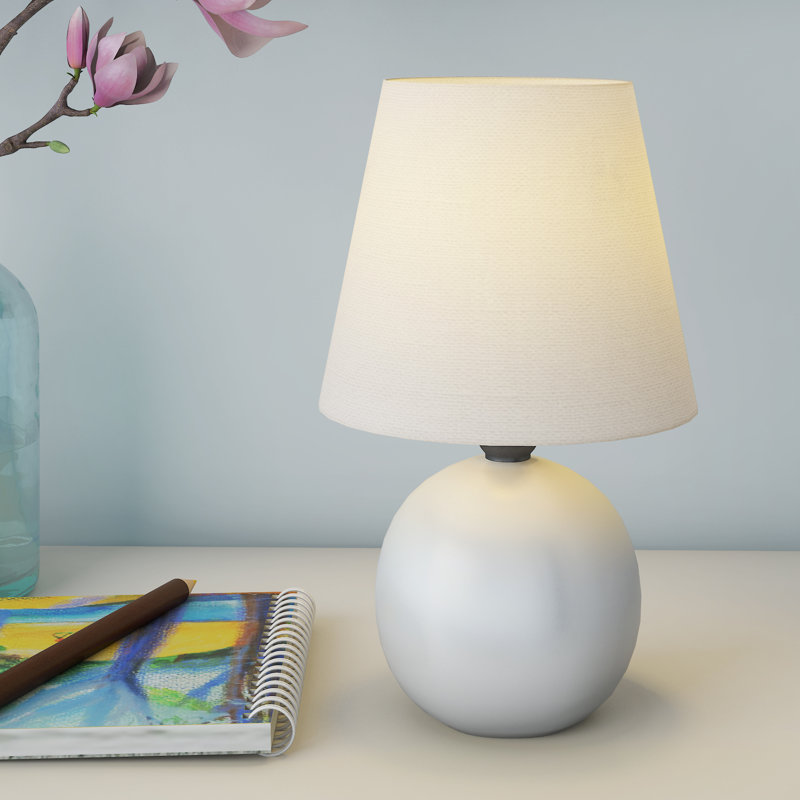 Amishi Ceramic Table Lamp, Off White, No