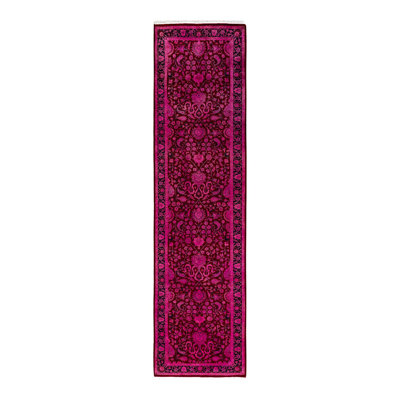 Holsworth One-of-a-Kind 2' 7" X 10' 2" New Age Runner Wool Area Rug Pink