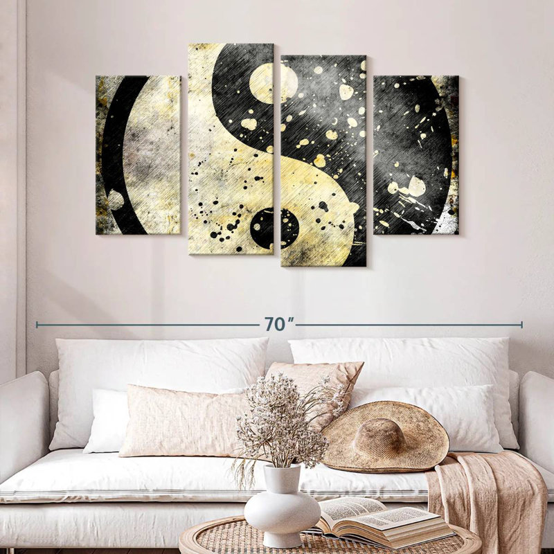 Kerrick Yin et Yang grunge, H 32 po x l 52 po