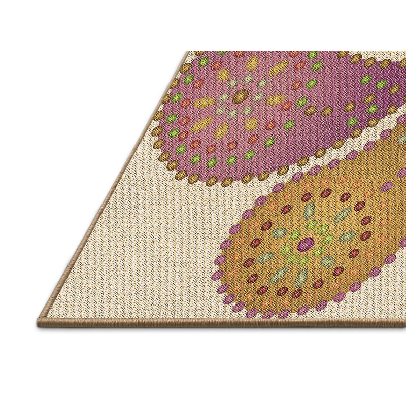Tapis brun en laine à motif cachemire, Rectangle 5 pi x 7 pi
