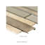 Carrelage mural mosaïque en verre et en métal imbriqué 12 po x 12 po-36933809