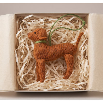 Ornement de Noël tricoté à la main Vizsla Dog