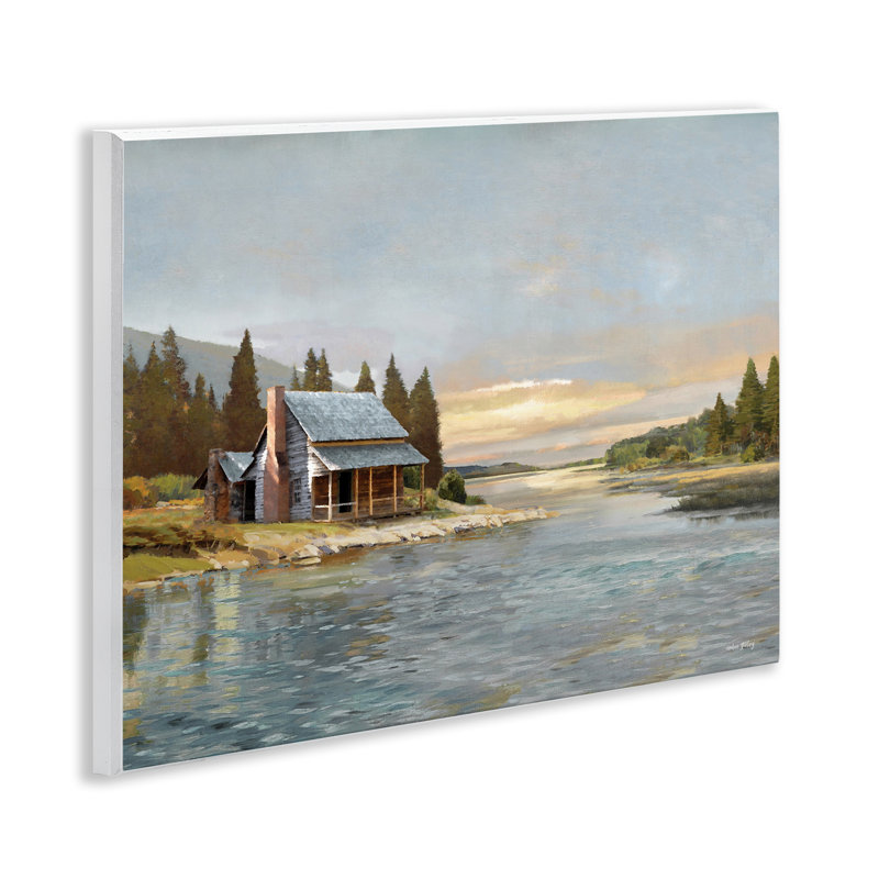 "Cabin at River's Edge", art mural Amber Sterling