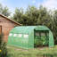 Pavillon de jardinage 13 'x 10' 6,5 ', acier galvanisé, 2 portes en filet à fermeture à glissière, 10 fenêtres, améliore la survie des plantes, serre, maximise le potentiel de croissance, bloc,