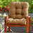 Outdoor Seat/Back Chair Tufted Cushion,All-Weather Patio Chair Cushion With Ties,For Patio Furniture-2066879575