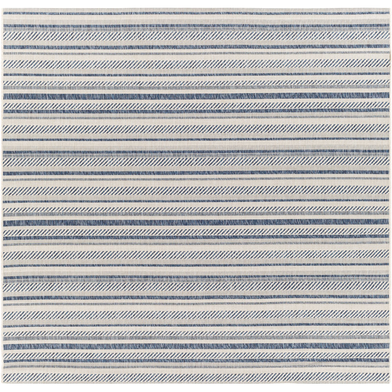 Tapis rayé Bellino, Carré 6 pi 7 po
