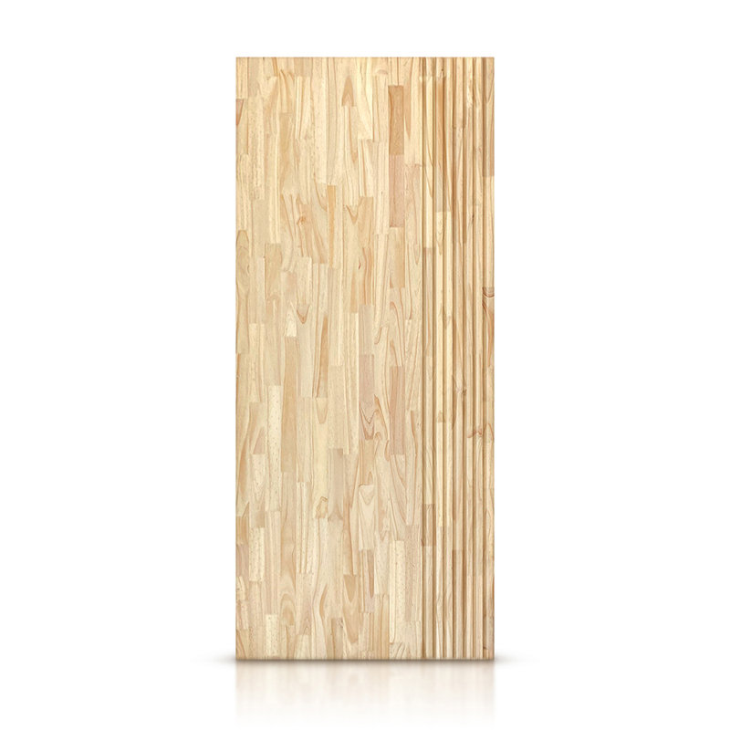 Paneled Pine Wood Standard Door, 80" H x 24" W, Unfinished