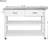 Stainless Steel Table Top Kitchen Cart, White - Two Drawers For Organized Pantry Storage Cart With Functional And Space Efficient Option