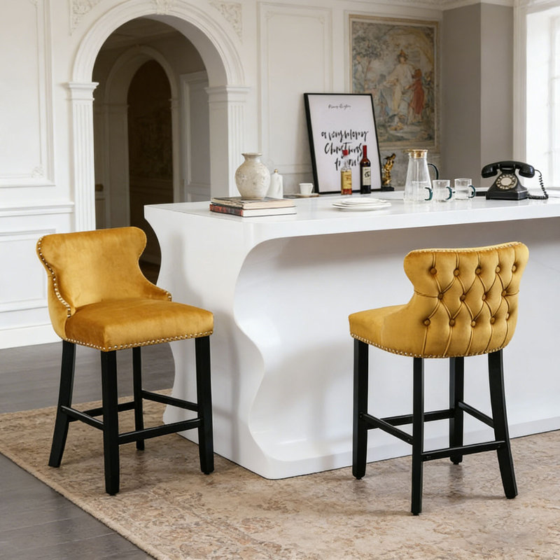 Ensemble de chaises de salle à manger, Doré