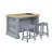 Posie Kitchen Island With 2 Stools-1425581225