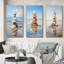 «Minimalist Beach Shells Tower», 3 pièces sur toile-2045844269-2045844264