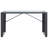 Patio Bar Set Outdoor Bar Table and Stools Poly Rattan and Glass Black