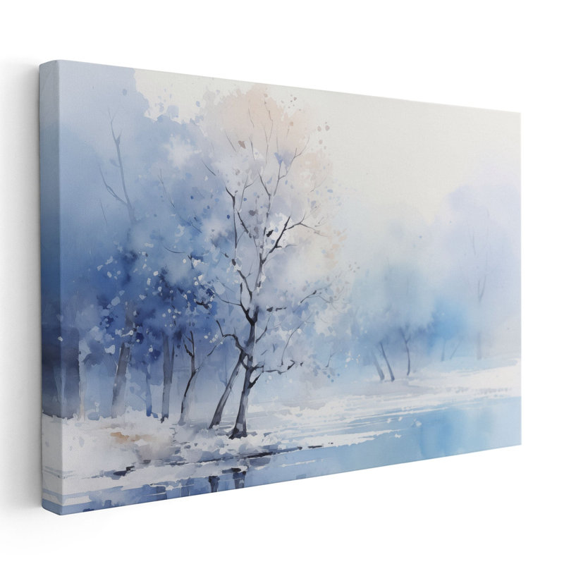 «Eve's Blue Forest Reverie Winter», reproduction d'art murale, Papier, H 20 po x l 30 po x P 0,02 po