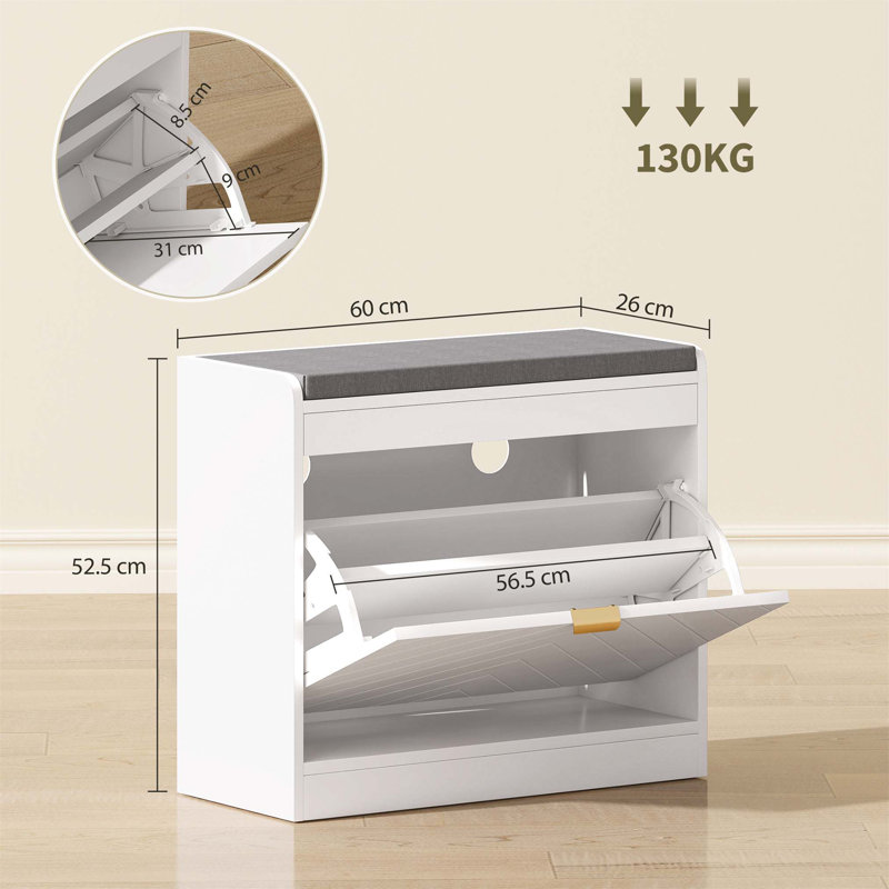 5 Pair Shoe Storage Bench