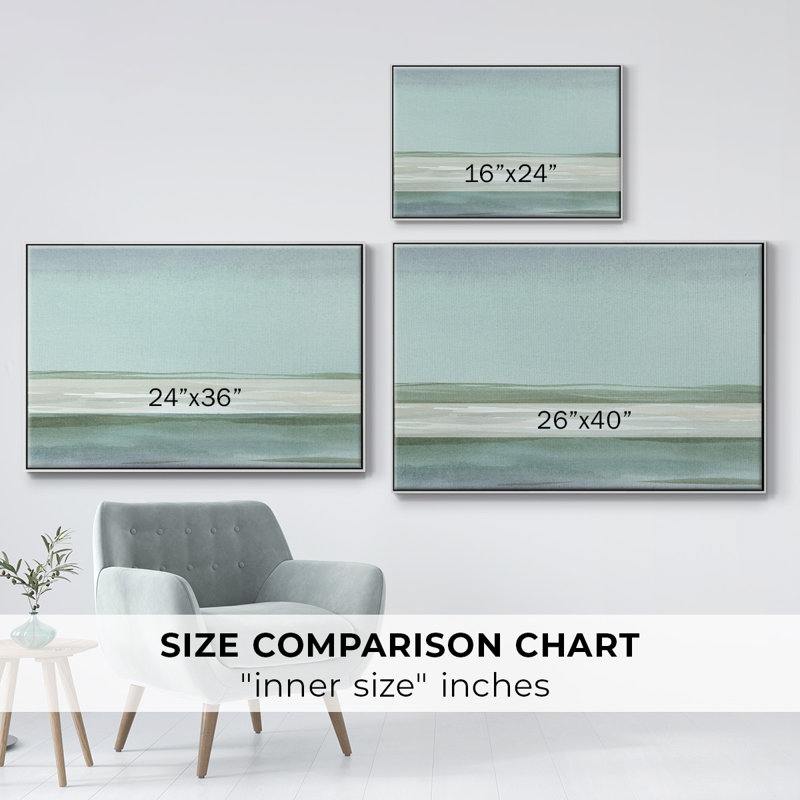 Toile encadrée de qualité supérieure Aqua Reflections II - prête à être accrochée, H 17 po x l 25 po x P 2 po