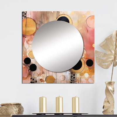 Avent - Grand miroir carré géométrique pour décoration murale