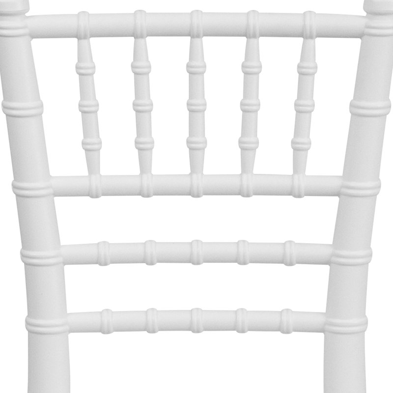 Chaises de conférence Gemma Kids Classic en résine Chiavari, Blanc