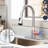 Brushed Nickel Kitchen Faucet With Pull Down & 4 Spraying Modes, Locking Buckle, Scratch And Tarnish-, For Rv Bar Sinks, 1.8Gpm, 360 Swivel, Painless Installation Stainless Steel In Nickel, Modes ,