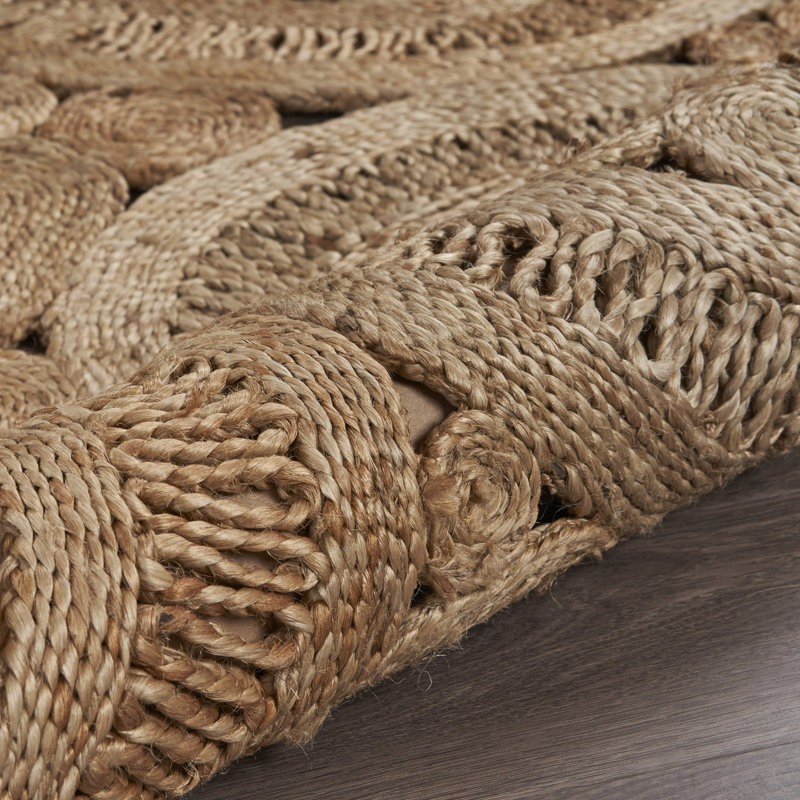 Tapis rond en jute / sisal tressé à la main Mooresboro, Rond 8 pi
