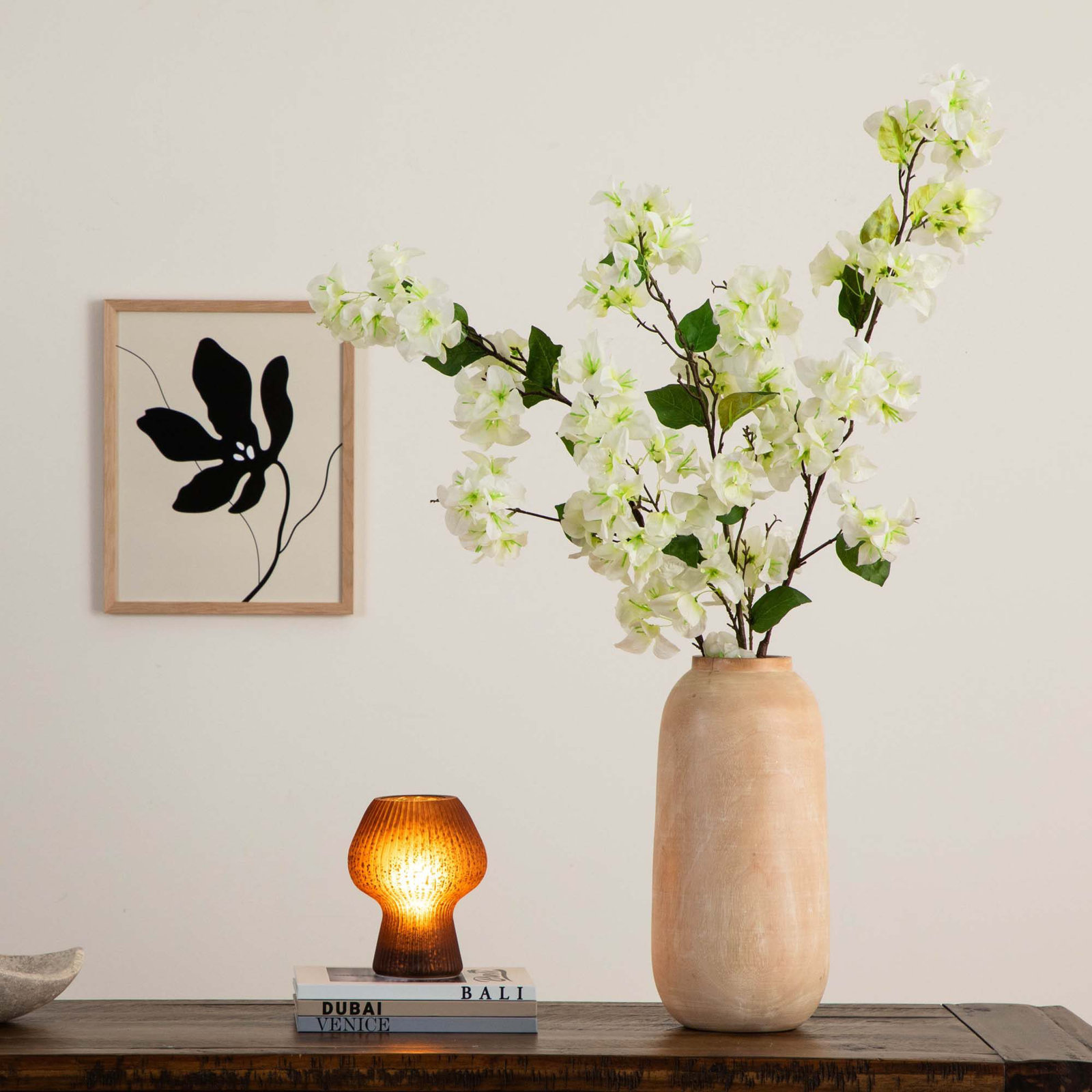 Bougainvillea Floral Stems, Cream