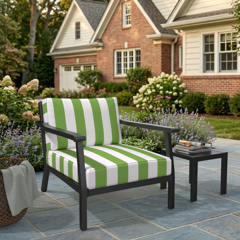 Sunbrella® Outdoor Deep Seating Louge Chair Cushion, 26" W x 30" D, Refuge Garden