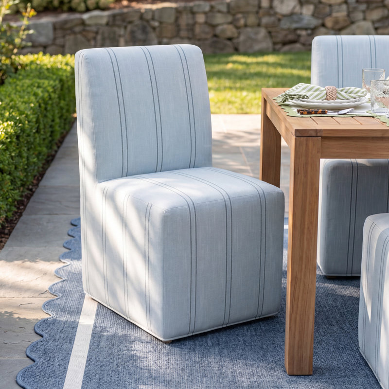 Eliana Praia Sunbrella® Patio Dining Chair, Sunbrella Wayward Sky