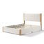  Grand lit plateforme en bois massif avec tiroirs de rangement Lunara Vault Upholstery