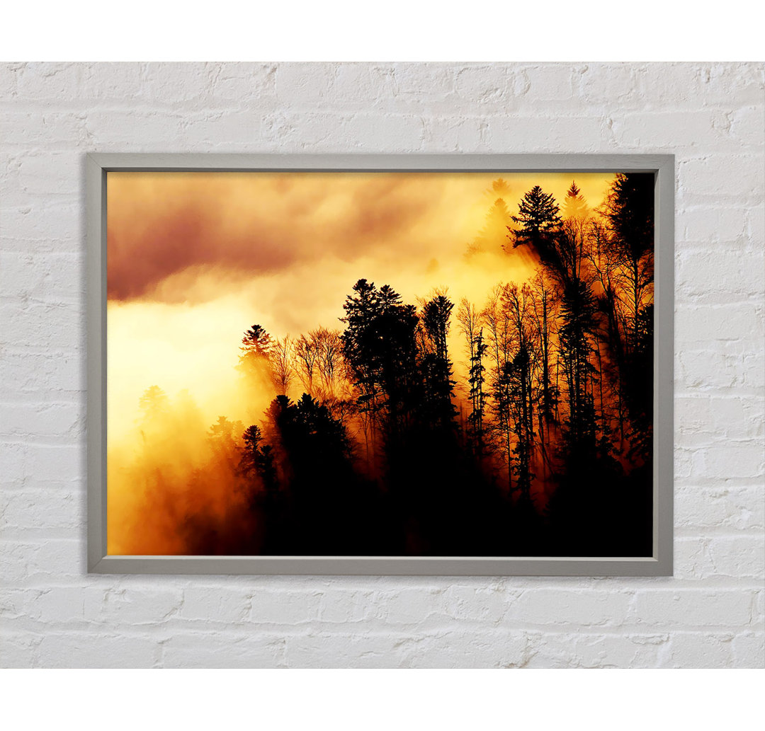 Heavens Golden Clouds - Single Picture Frame Kunstdrucke auf Leinwand