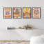 «Peace Happness Crowing Stay Groovy Blessing Quotes», reproduction d'art encadrée sur papier, 4 pièces-97782595-97782594