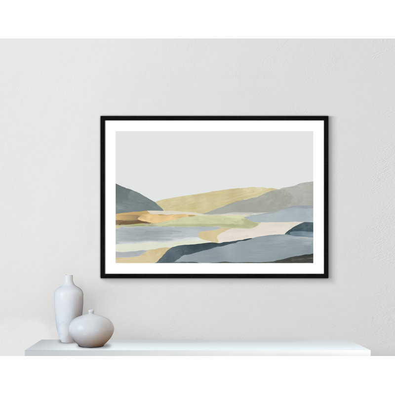 Blair «Warm Hills II», reproduction d'art sur papier encadrée, H 29,5 po x l 41,5 po x P 0,75 po, Papier avec cadre noir