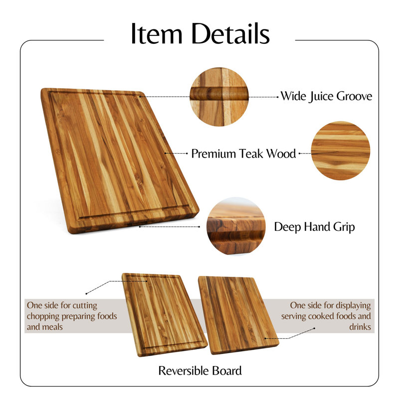 5-Piece Hardwood Reversible Cutting Board Set 5-Piece Hardwood Reversible Cutting Board Set