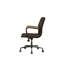 Chaise de bureau pivotante chocolat Distress