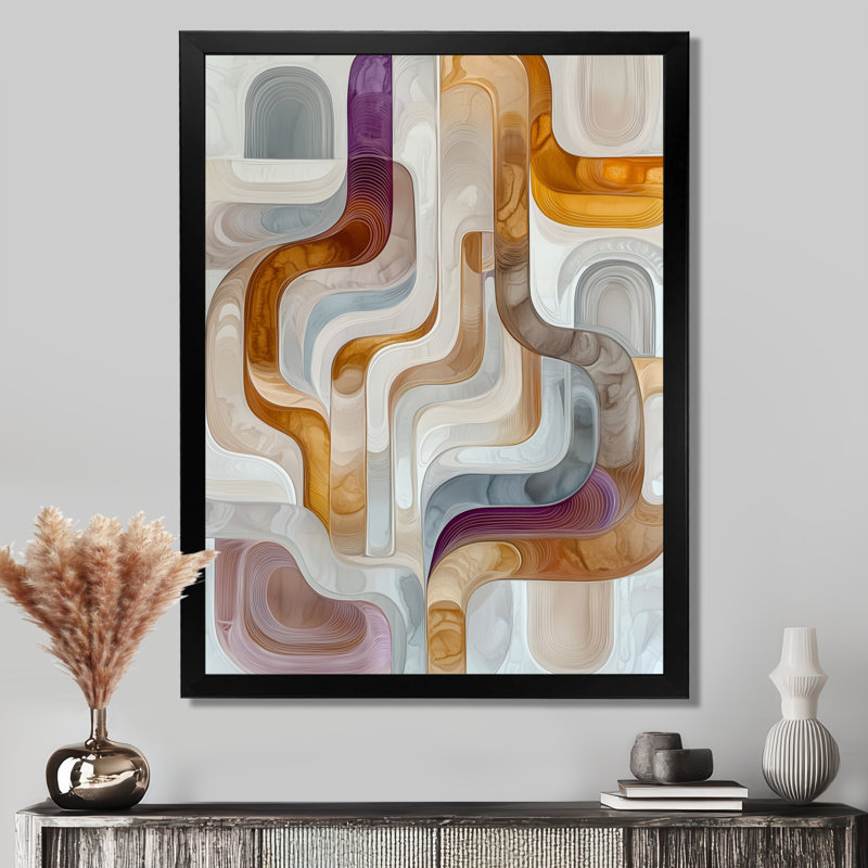 Odice - Abstract Canvas Prints, Black, 20" H x 12" W, Single Picture Framed Print