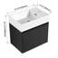Armoire de salle de bain avec lavabo, portes à fermeture douce, conception à fixation flottante, pour petite salle de bain-344704536