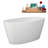51" Streamline Soaking Freestanding Tub and Tray With Internal Drain-101686552