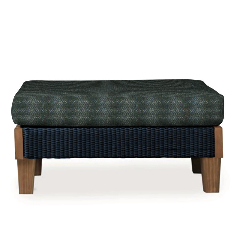 Catalina Outdoor Ottoman, Sailcloth Seagull, Ebony