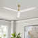 72" 3-Blade Solid Wood Ceiling Fan With LED Light And Remote Control