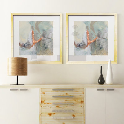 "Copper River I", ensemble de 2 reproductions d’art sur papier encadrée