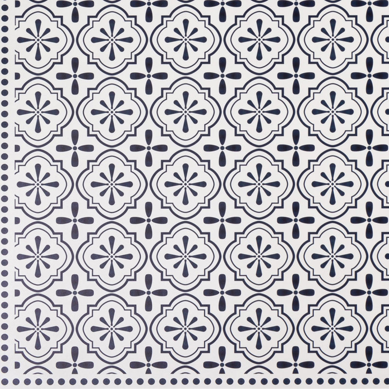 Bluejacket Vinyl Geometric Indoor Rug, Rectangle 2' x 3'11"