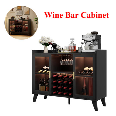 Bar Cabinet With Led Light
