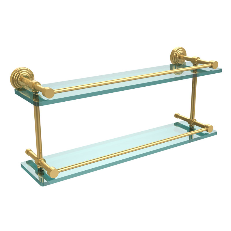 Beresford 2 Piece Tiered Shelf, Polished Brass