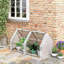 Mini serre blanche portative L 6 pi x l 3 po pour l'extérieur avec housse en PE et support structurel de renforcement horizontal