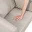 Fauteuil pivotant moderne, revêtement en cuir taupe, confort luxueux, meuble en bois massif, 1 pièce-1115553647
