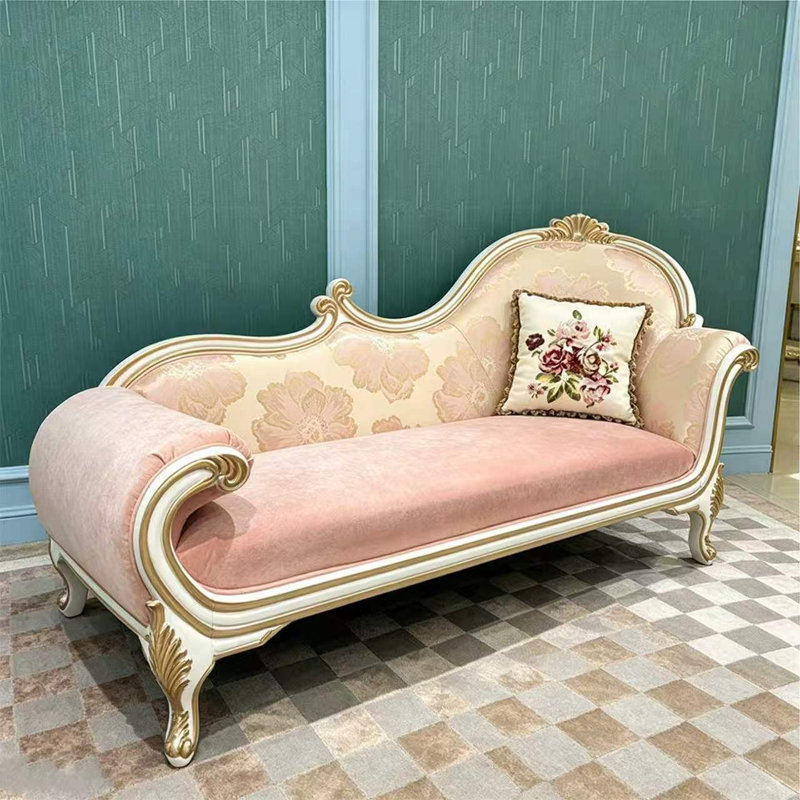 82.68"French solid wood upholstered queen-sized chair